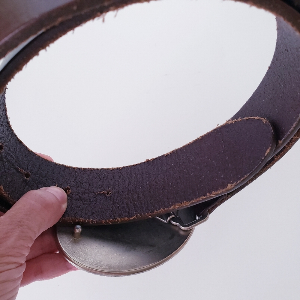Vintage Abercrombie Fitch Brown Leather Belt - Picture 11 of 12